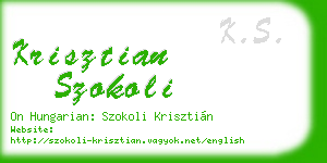 krisztian szokoli business card